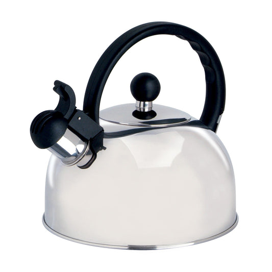 Gibson Springberry 2.25 Quart Whistling Stove Top Kettle Stainless Steel with Nylon Grip Handle - 2.25 Qt.