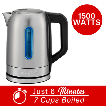 Stainless Steel 7.2 Cup Electric Kettle with 5 Presets