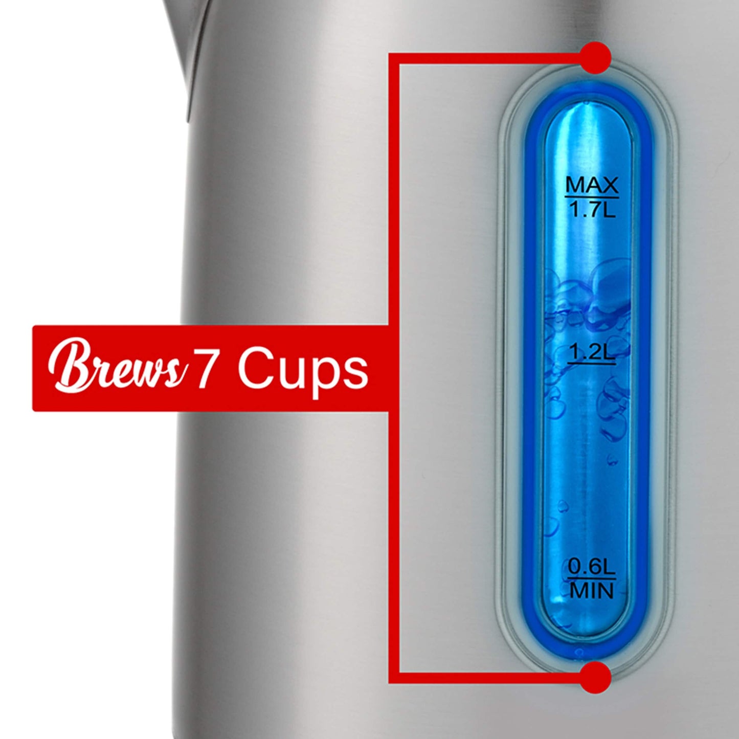 Stainless Steel 7.2 Cup Electric Kettle with 5 Presets