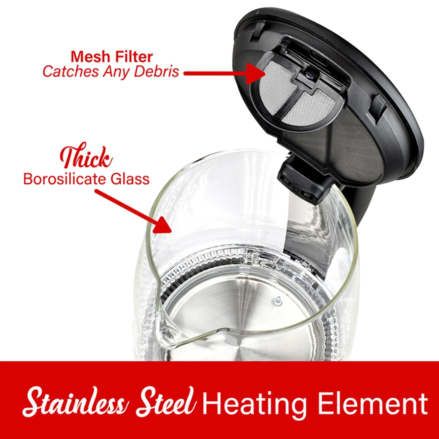 Stainless Steel 7.2 Cup Electric Kettle with 6 Presets