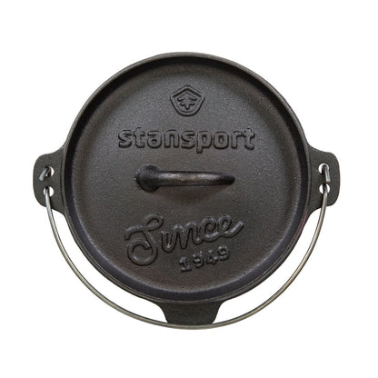 Stansport 2 QT Pre-Seasoned Cast Iron Dutch Oven with Legs - 8 L x 8 W x 5.5 H