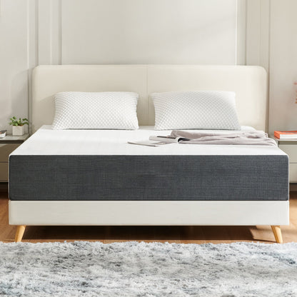 Stiku 10 Size Medium Plush Mattress Gel Memory Foam Bed-in-a-Box,Low Motion Transper