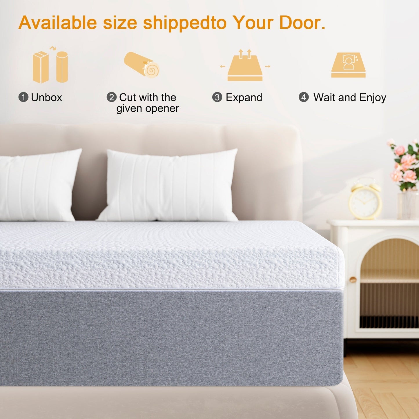 Stiku 12 inch Cooling Memory Foam Mattress for Good Sleep,Mattress in a box
