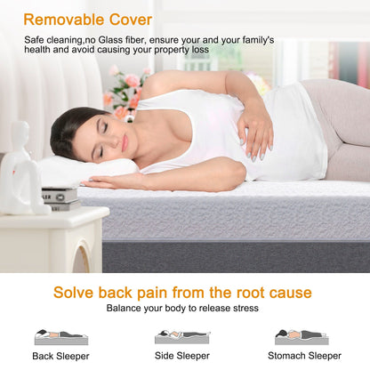 Stiku 12 inch Cooling Memory Foam Mattress for Good Sleep,Mattress in a box