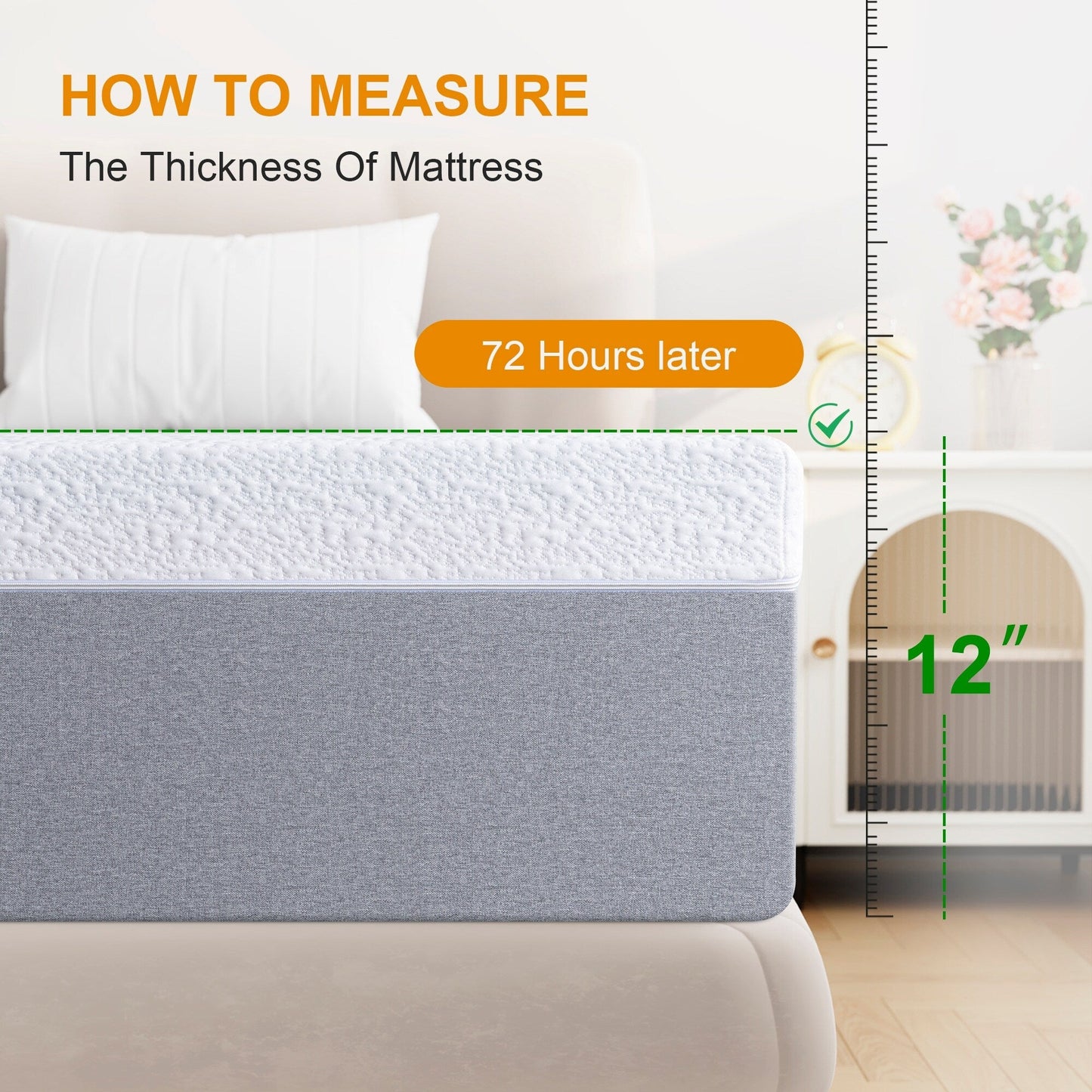 Stiku 12 inch Cooling Memory Foam Mattress for Good Sleep,Mattress in a box