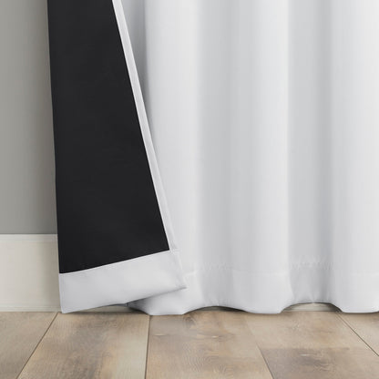 Sun Zero Aria 2-pack Magnetic Closure Theater Grade Total Blackout Back Tab 2-Piece Curtain Panel Pair