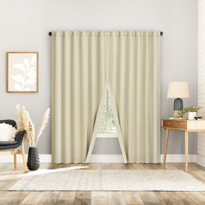 Sun Zero Aria 2-pack Magnetic Closure Theater Grade Total Blackout Back Tab 2-Piece Curtain Panel Pair