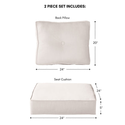 Sunbrella 2-Piece Premium Deep Seat Outdoor Cushion Set