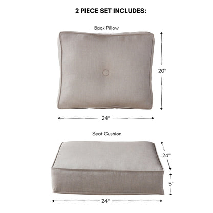 Sunbrella 2-Piece Premium Deep Seat Outdoor Cushion Set