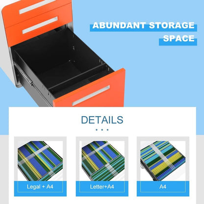 3 Drawer Mobile/Vertical File Cabinet for Home Office