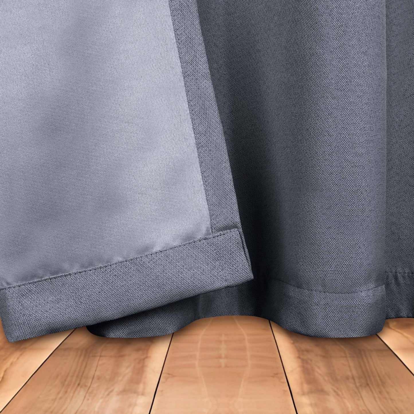 Superior Linen Washable Room Darkening Curtains, Set of 2 Panels