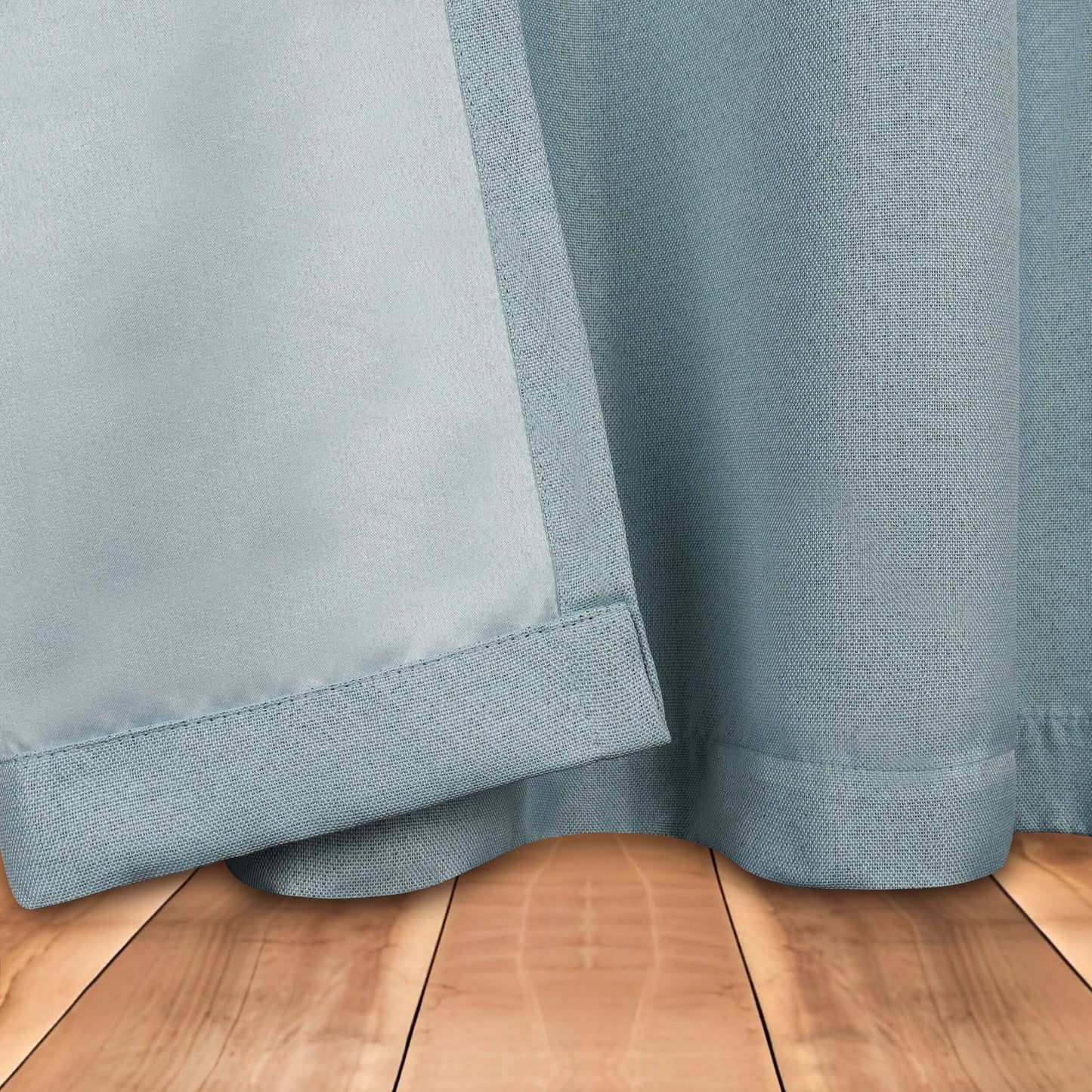 Superior Linen Washable Room Darkening Curtains, Set of 2 Panels