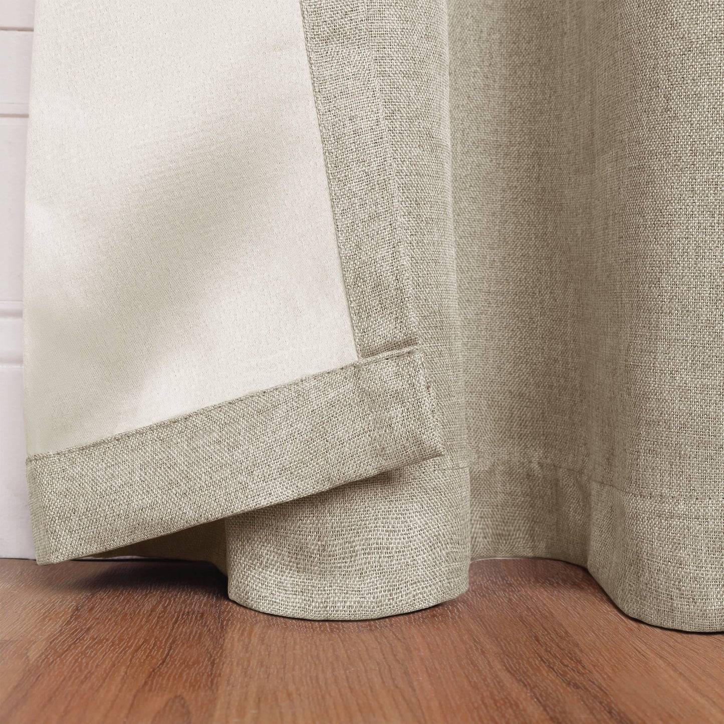 Superior Linen Washable Room Darkening Curtains, Set of 2 Panels