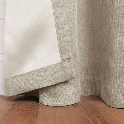 Superior Linen Washable Room Darkening Curtains, Set of 2 Panels
