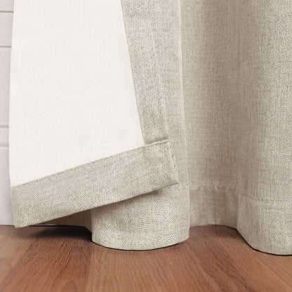 Superior Linen Washable Room Darkening Curtains, Set of 2 Panels