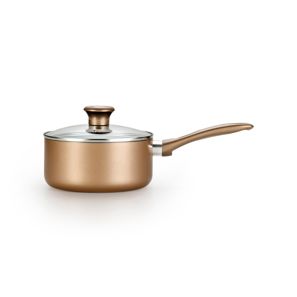 T-fal B036SE64 Excite 14-Piece Non-stick Cookware Set, Bronze