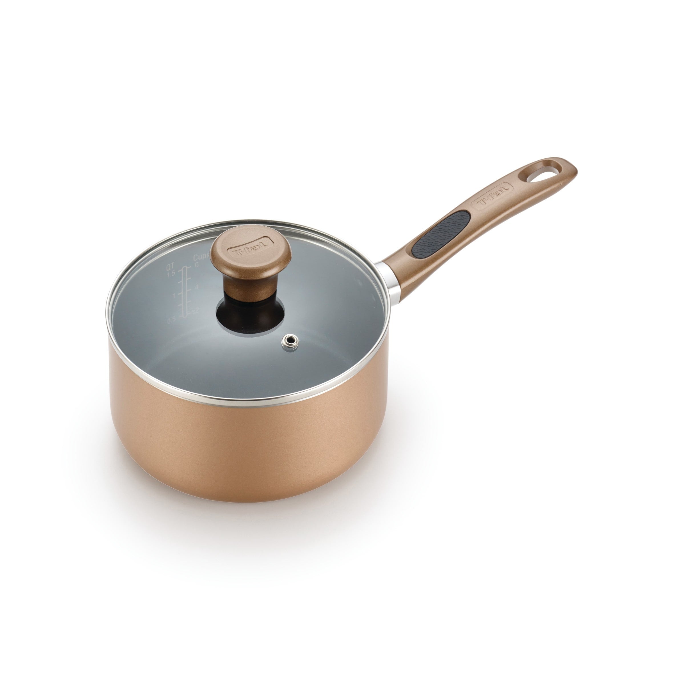 T-fal B036SE64 Excite 14-Piece Non-stick Cookware Set, Bronze