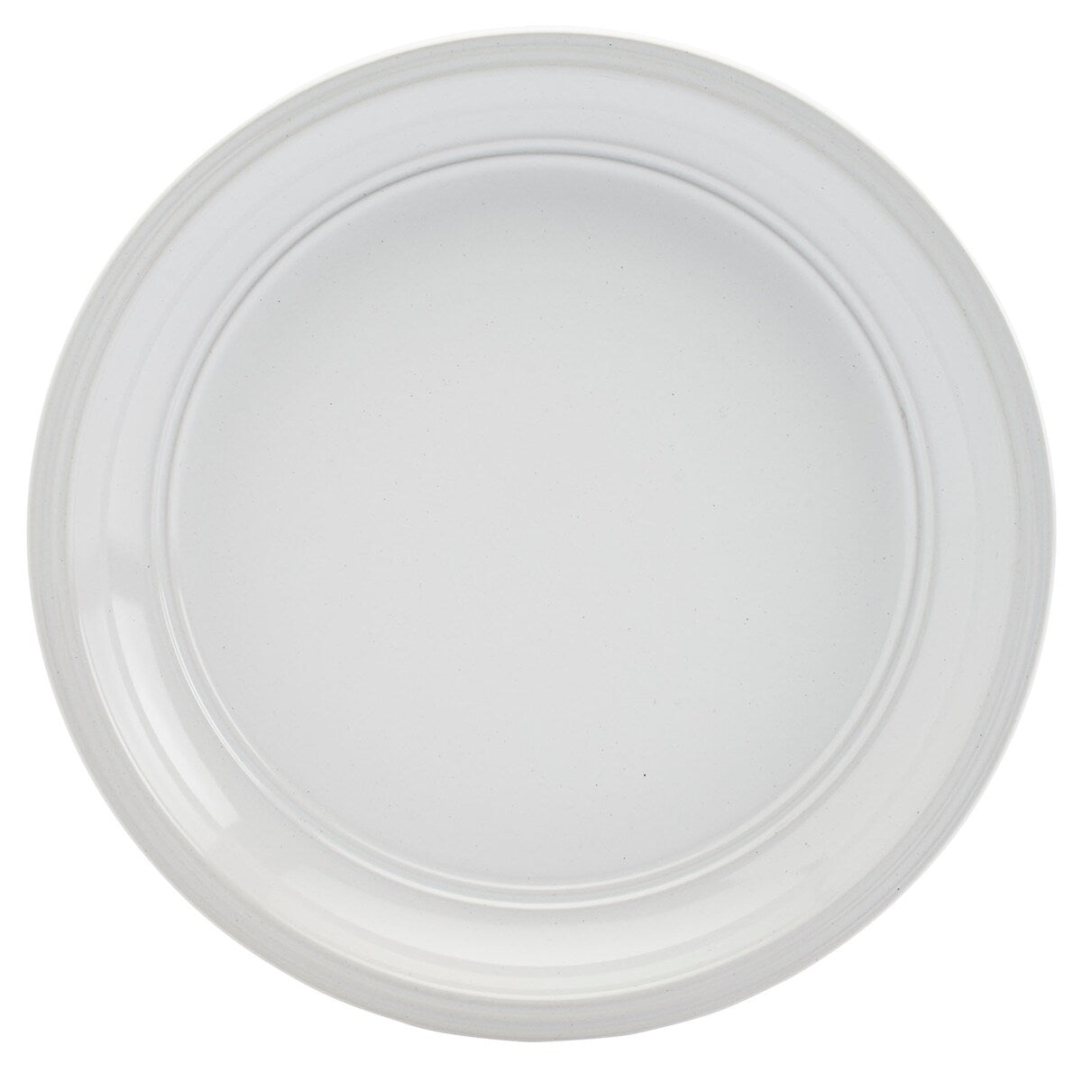 Tabletops Gallery Farmhouse 12 Piece White Stoneware Round Dinnerware Set- Service for 4