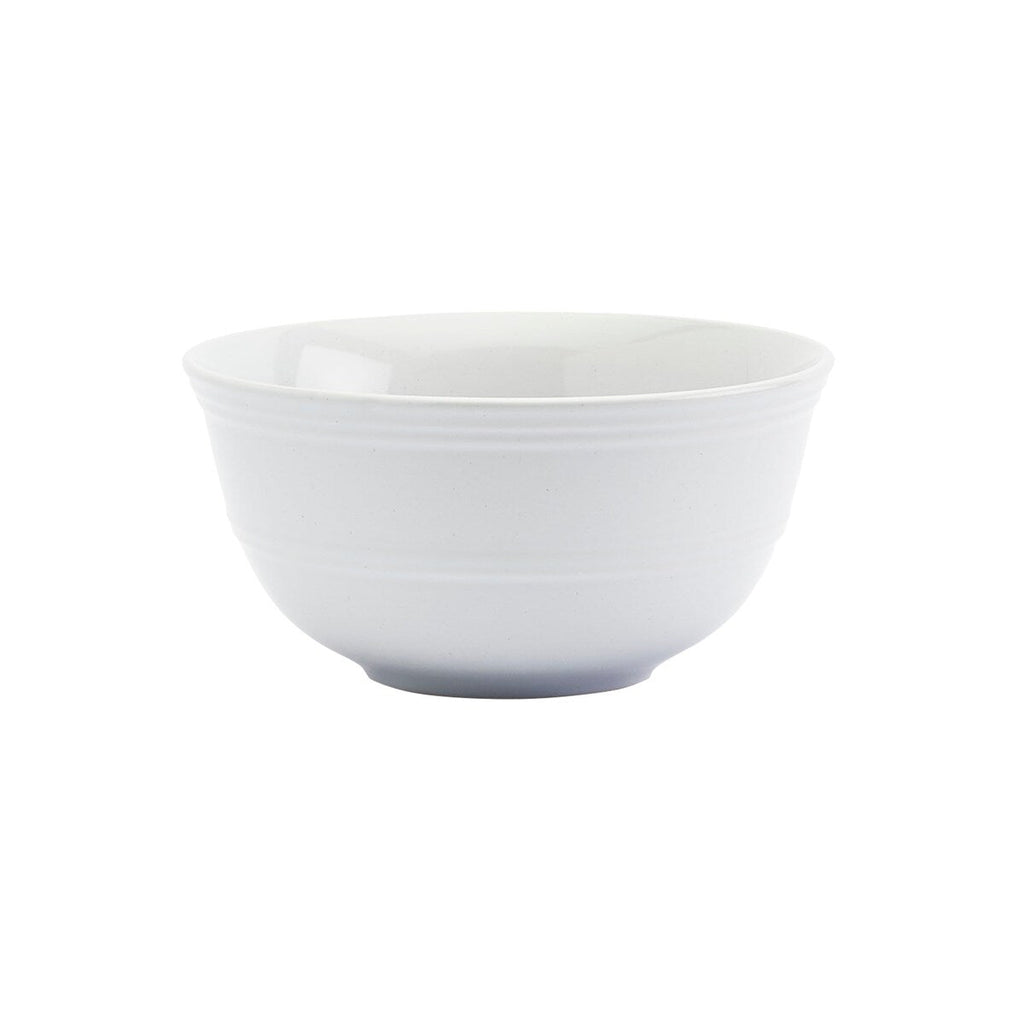 Tabletops Gallery Farmhouse 12 Piece White Stoneware Round Dinnerware Set- Service for 4