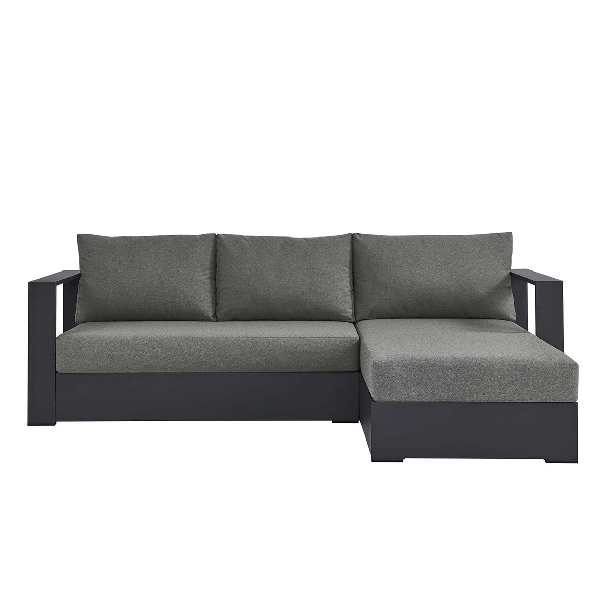 Tahoe Patio Aluminum 2-Piece Right-Facing Chaise Sectional Sofa Set