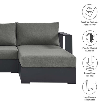 Tahoe Patio Aluminum 2-Piece Right-Facing Chaise Sectional Sofa Set