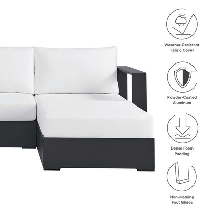 Tahoe Patio Aluminum 2-Piece Right-Facing Chaise Sectional Sofa Set