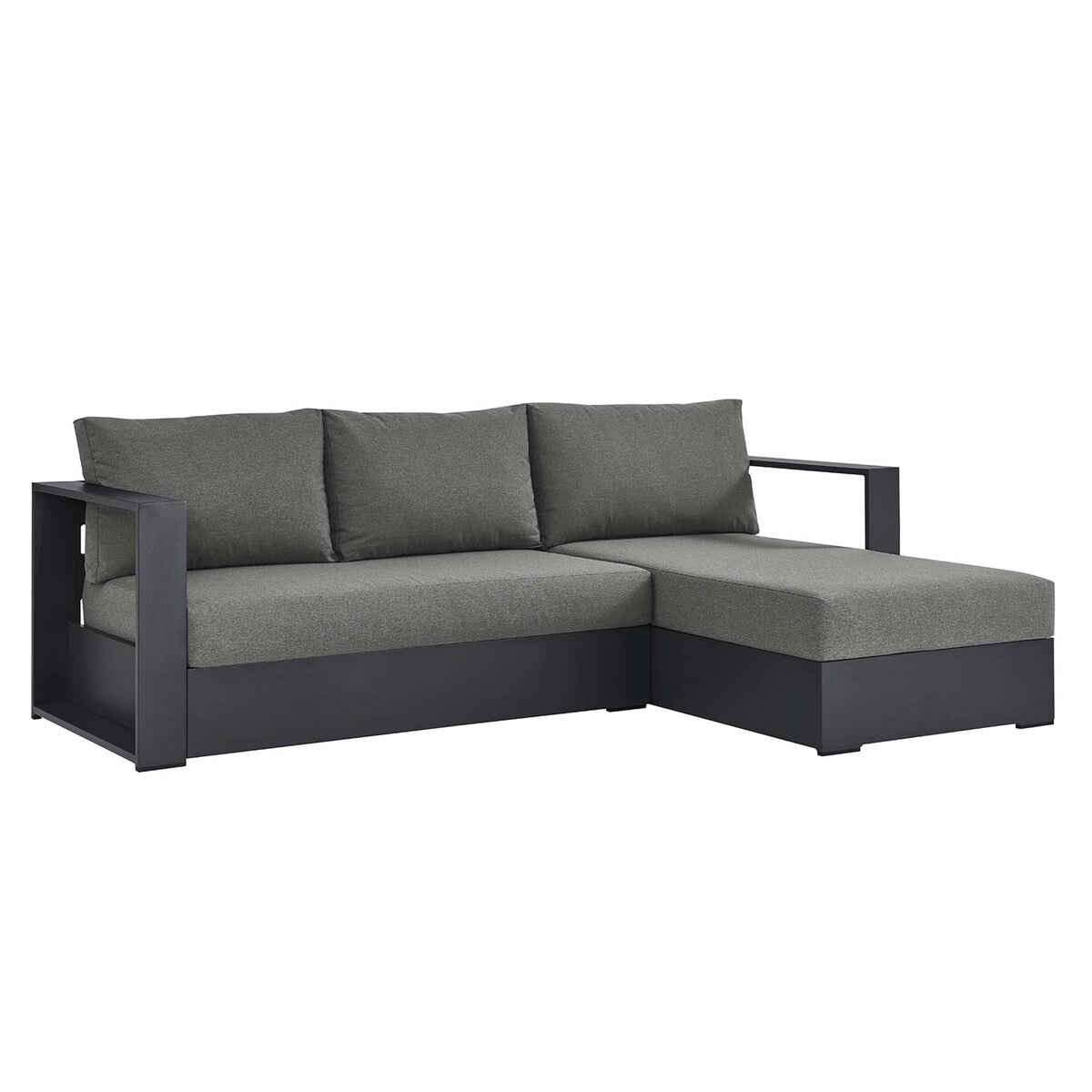 Tahoe Patio Aluminum 2-Piece Right-Facing Chaise Sectional Sofa Set