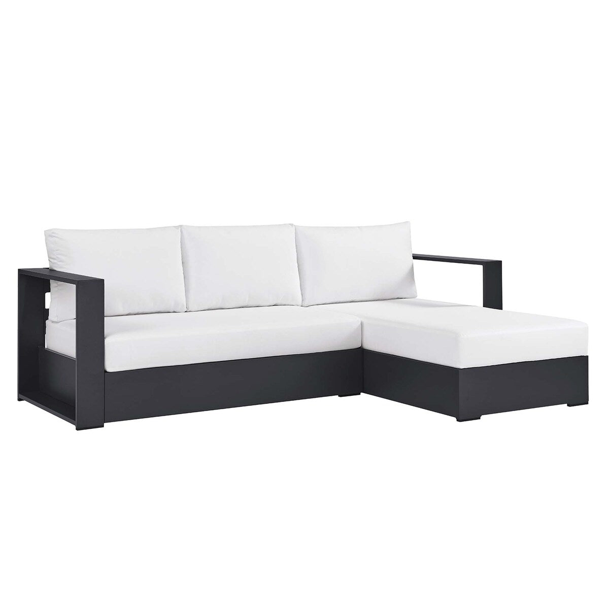 Tahoe Patio Aluminum 2-Piece Right-Facing Chaise Sectional Sofa Set