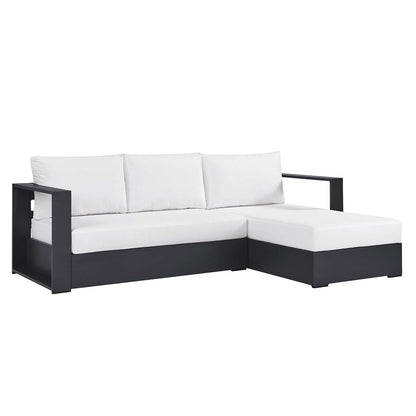 Tahoe Patio Aluminum 2-Piece Right-Facing Chaise Sectional Sofa Set
