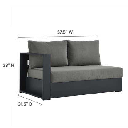 Tahoe Patio Aluminum 2-Piece Right-Facing Chaise Sectional Sofa Set