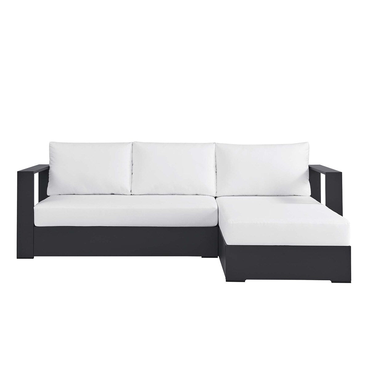 Tahoe Patio Aluminum 2-Piece Right-Facing Chaise Sectional Sofa Set