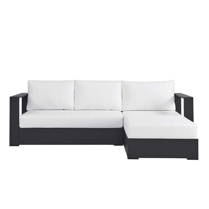 Tahoe Patio Aluminum 2-Piece Right-Facing Chaise Sectional Sofa Set