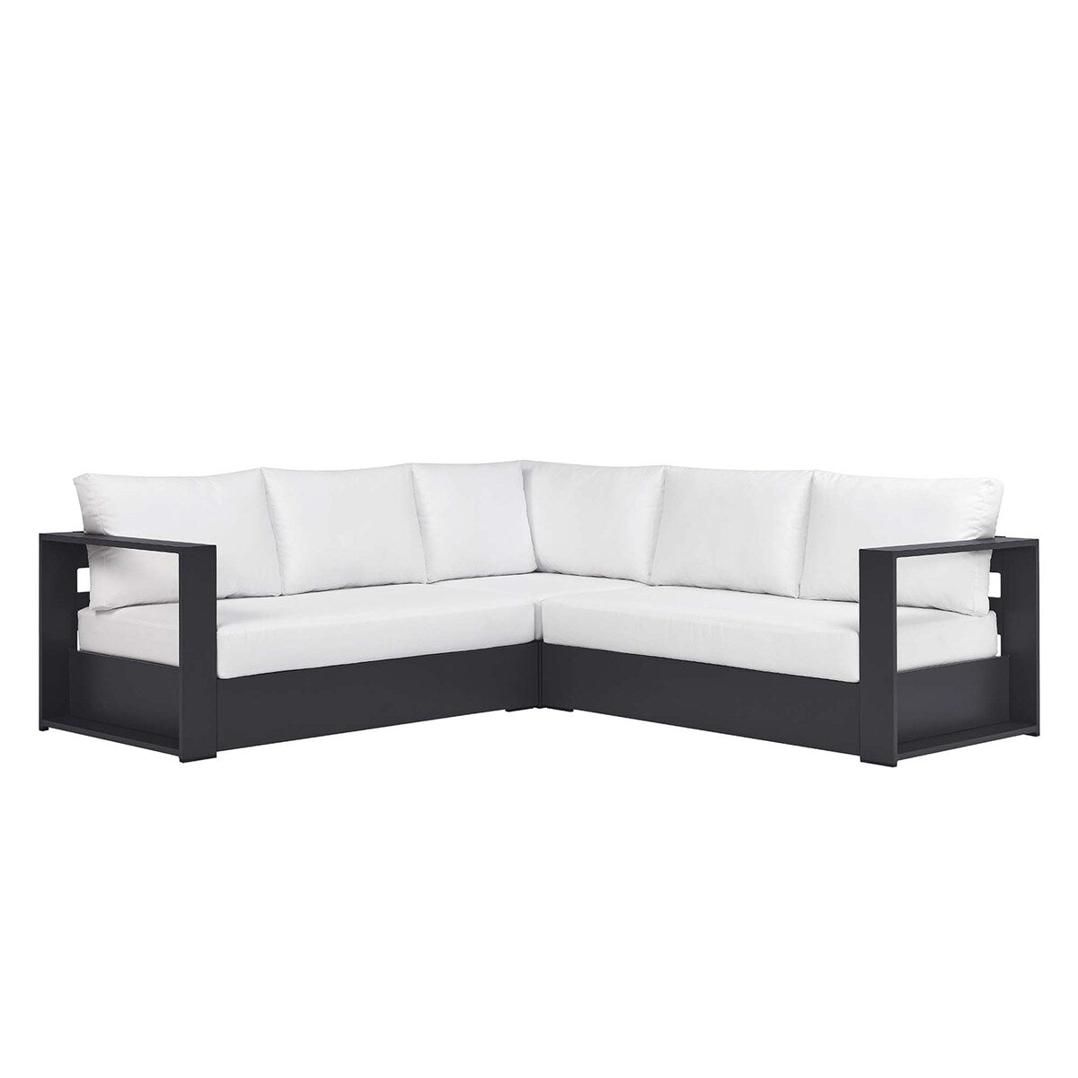 Tahoe Patio Aluminum 3-Piece Sectional Sofa Set