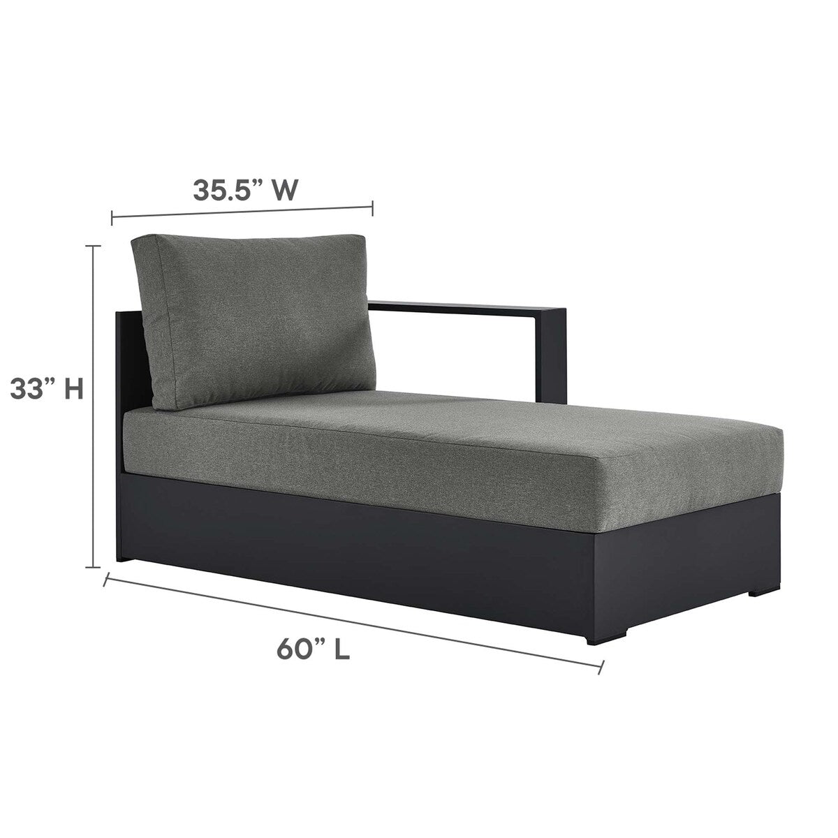 Tahoe Patio Aluminum 4-Piece Sectional Sofa Set