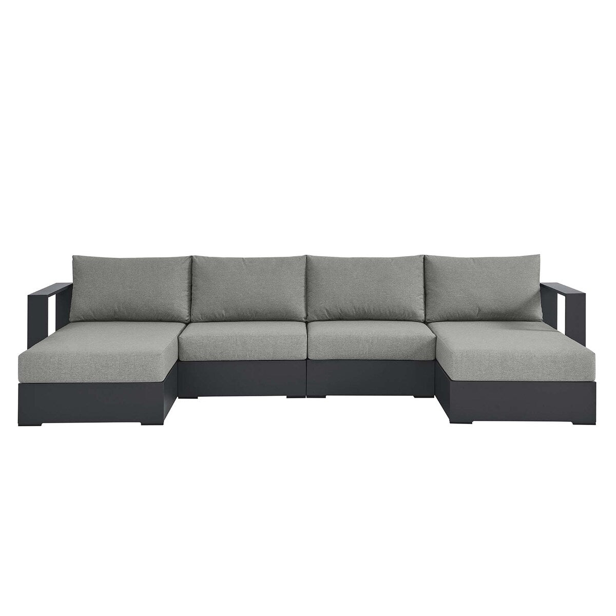 Tahoe Patio Aluminum 4-Piece Sectional Sofa Set