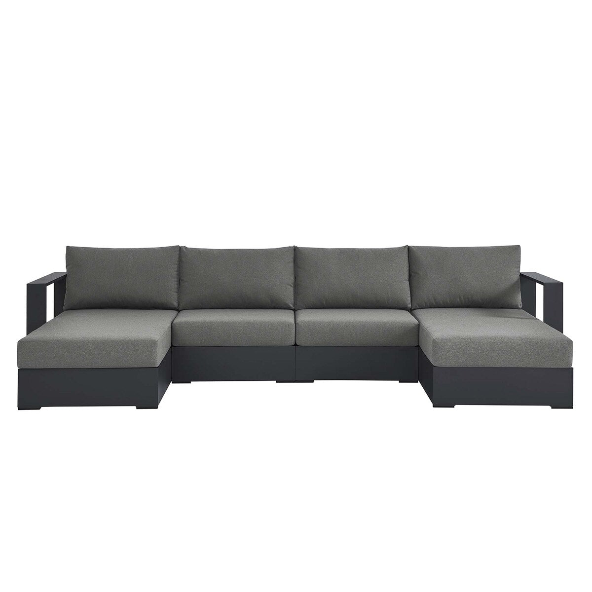 Tahoe Patio Aluminum 4-Piece Sectional Sofa Set