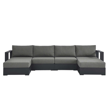 Tahoe Patio Aluminum 4-Piece Sectional Sofa Set