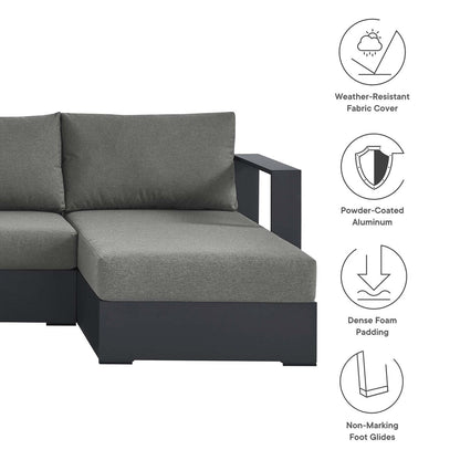 Tahoe Patio Aluminum 4-Piece Sectional Sofa Set