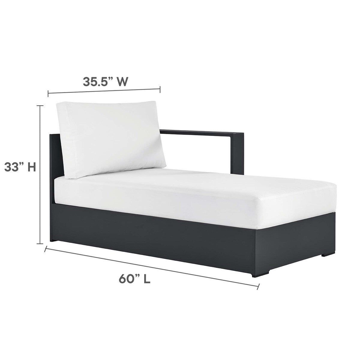 Tahoe Patio Aluminum 4-Piece Sectional Sofa Set