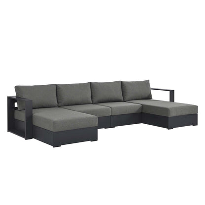 Tahoe Patio Aluminum 4-Piece Sectional Sofa Set