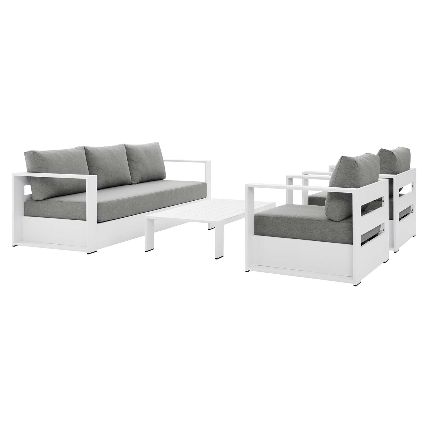 Tahoe Outdoor Aluminum 4-piece Conversation Set with Coffee Table