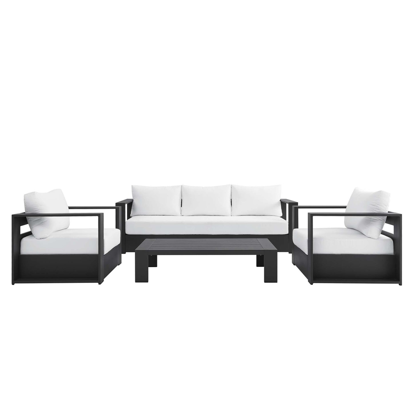 Tahoe Outdoor Aluminum 4-piece Conversation Set with Coffee Table