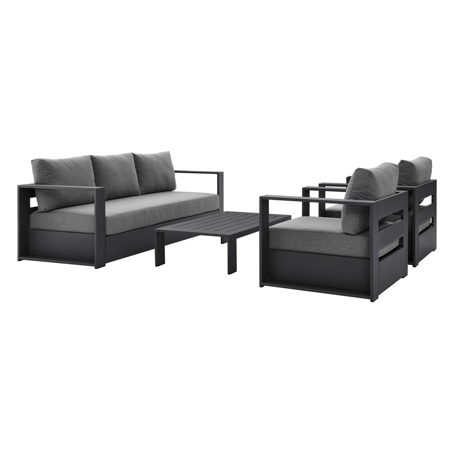 Tahoe Outdoor Aluminum 4-piece Conversation Set with Coffee Table