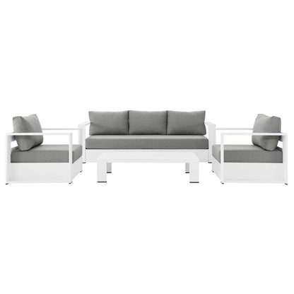 Tahoe Outdoor Aluminum 4-piece Conversation Set with Coffee Table