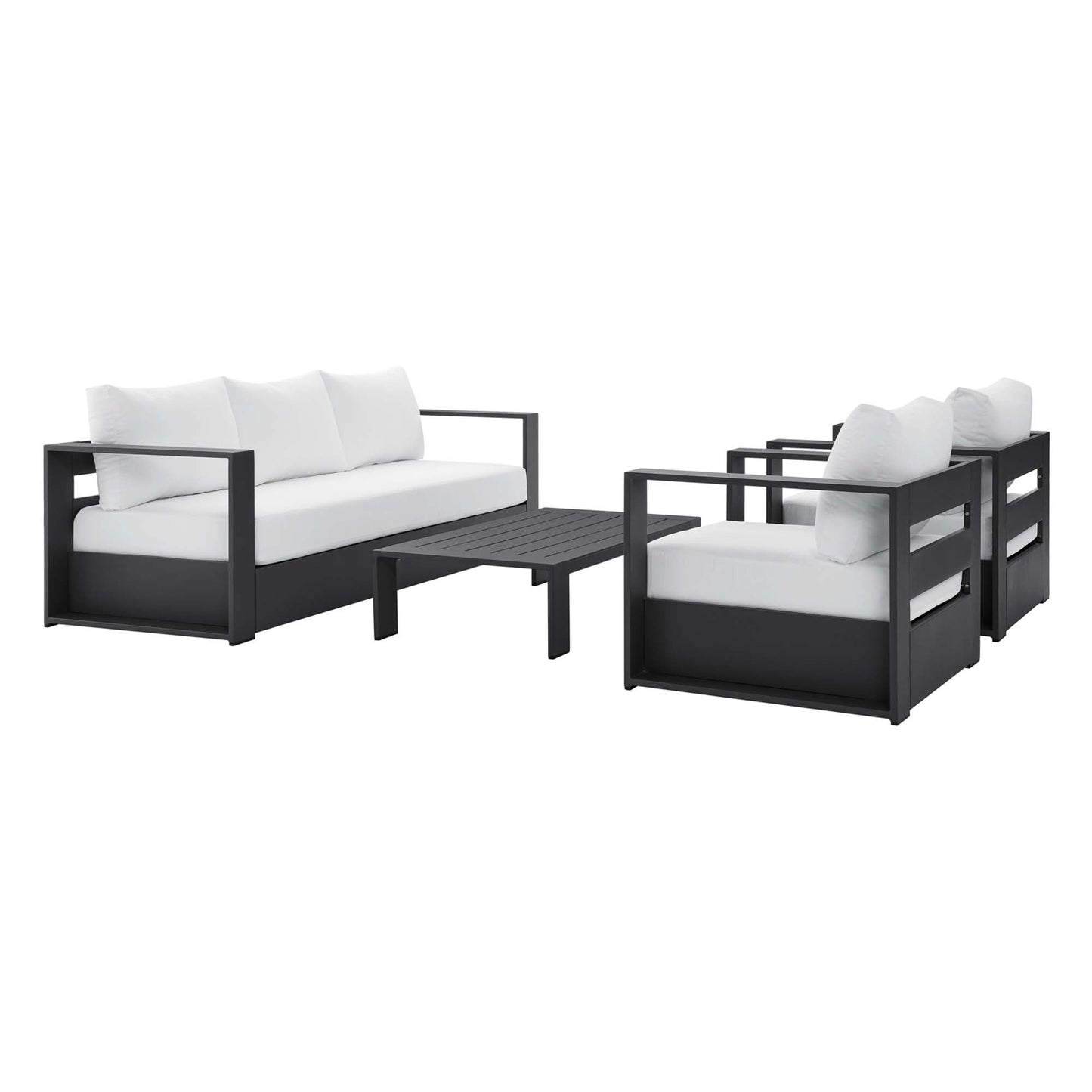 Tahoe Outdoor Aluminum 4-piece Conversation Set with Coffee Table