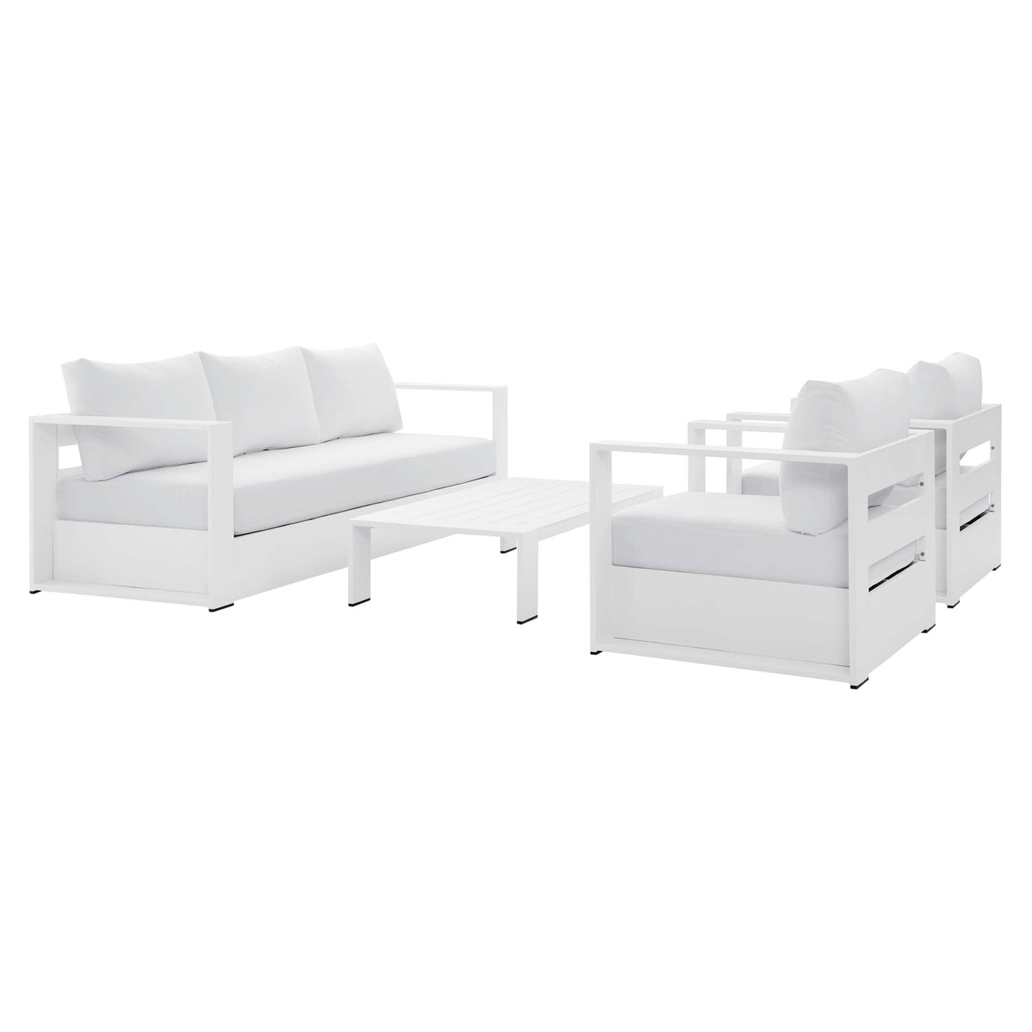 Tahoe Outdoor Aluminum 4-piece Conversation Set with Coffee Table