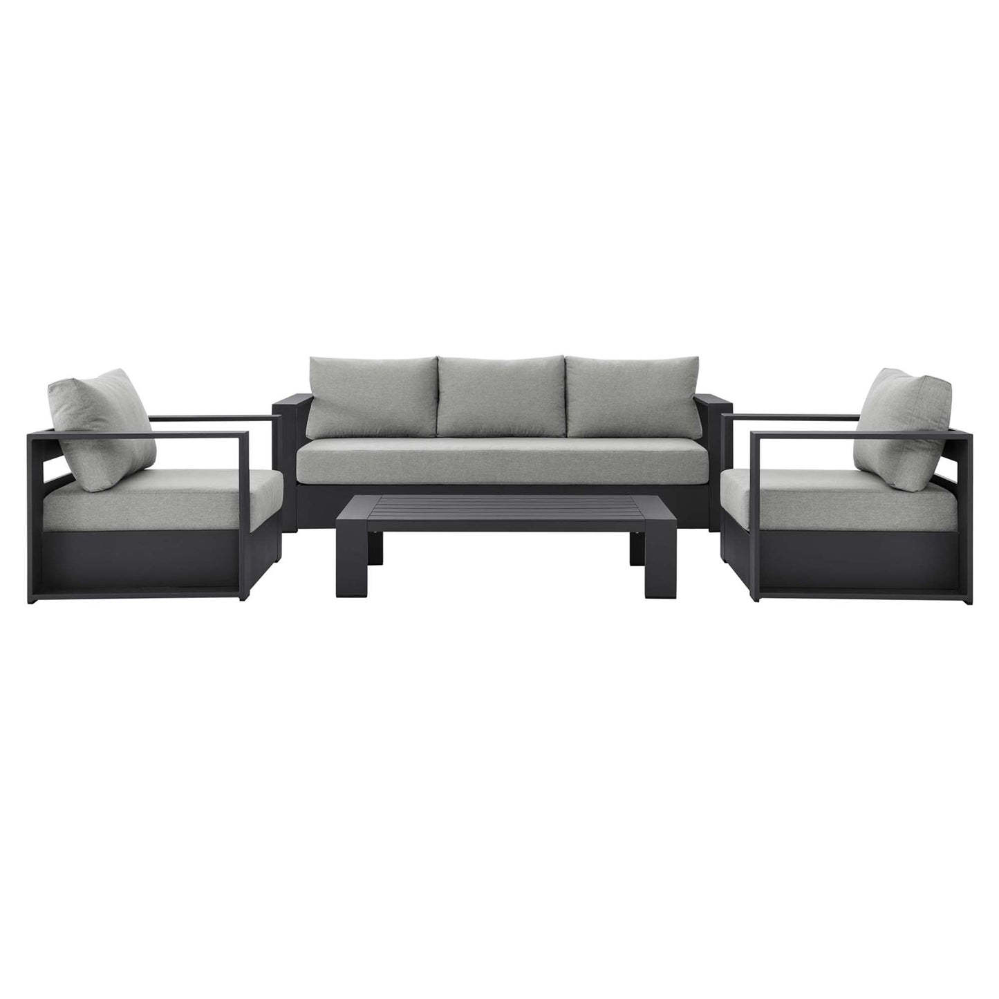Tahoe Outdoor Aluminum 4-piece Conversation Set with Coffee Table