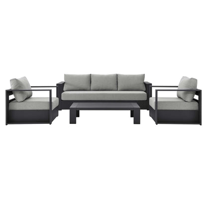 Tahoe Outdoor Aluminum 4-piece Conversation Set with Coffee Table