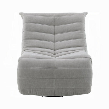 Taon Swivel Glider Manual Recliner Chair, Tufted Light Gray Chenille