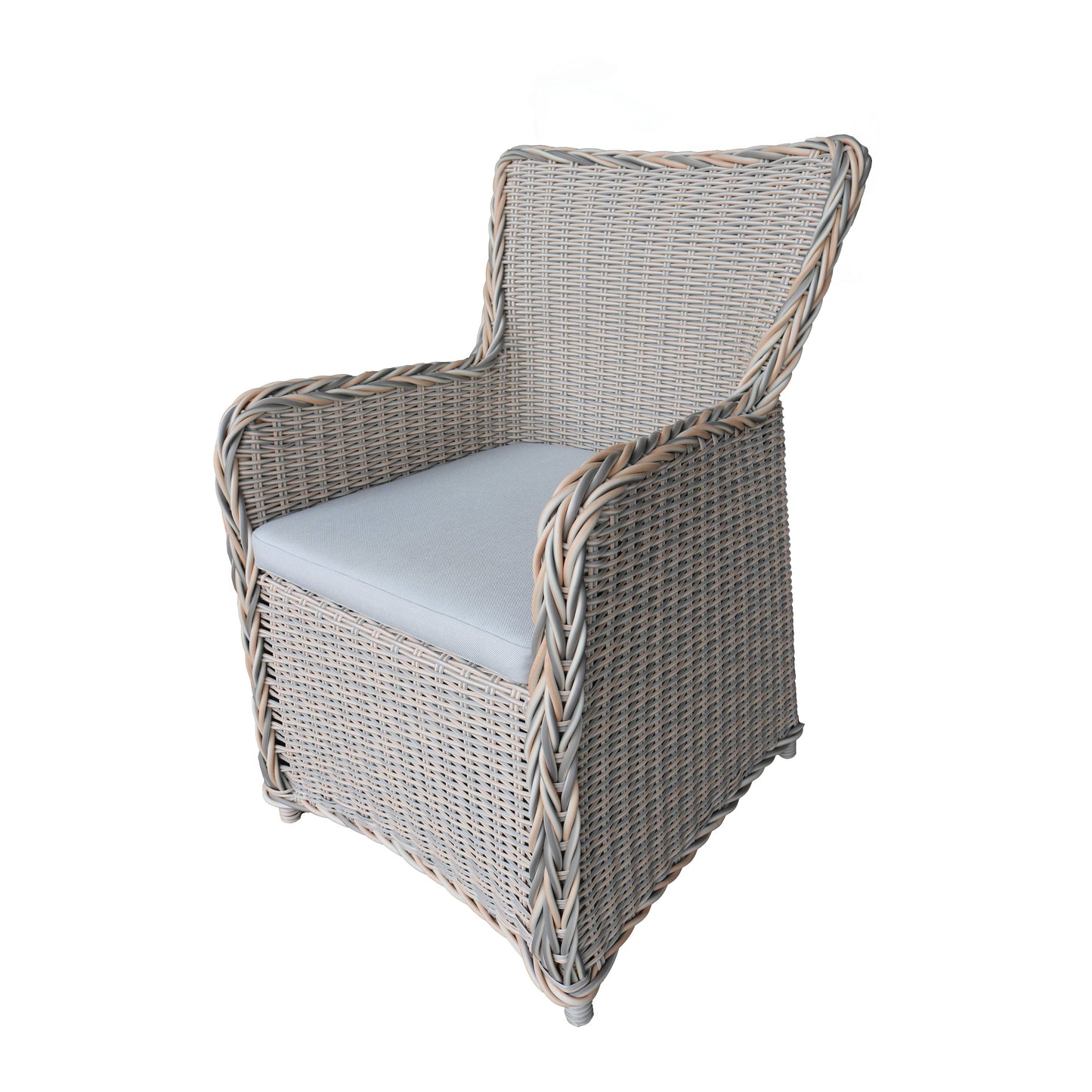 Teva Furniture Hawaii PE Wicker 3 Tone Grey/Off White/Beige Dining Set with Cushion
